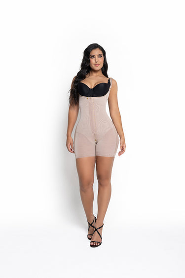 Faja Marilyn colombiana 222541 beige Fajitex - faja moldeadora media pierna, frontal
