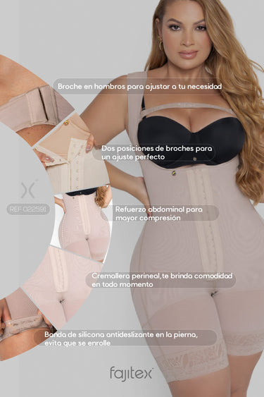 FAJA SHORT TIPO SISA BROCHES EN HOMBRO REF. 022591