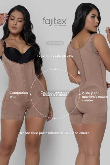FAJA LUXURY EXTRA CORTA ESPALDA ALTA 2 BROCHES REF. 502631