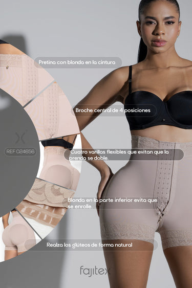 SHORT CORTO TALLE ALTO 4 BROCHES - 024656 - IMAGEN INFORMATIVA