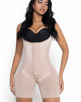Faja luxury colombiana 502536 beige Fajitex - faja moldeadora media pierna frontal