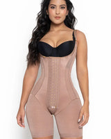 Faja luxury Fajitex ref 502536 coral - faja moldeadora media pierna, vista frontal