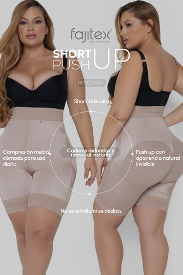 SHORT TIPO FAJA  MEDIA PIERNA TALLE ALTO REF. 014580