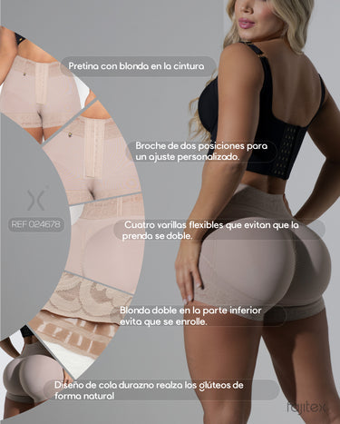 SHORT CORTO TALLE MEDIO 2 BROCHES - 024678 - IMAGEN INFORMATIVA